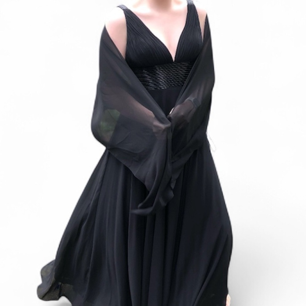 Jovani Black Sequined Gown, 10